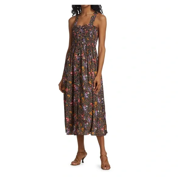 knee length dresses for ladies by Timo Blooming Everyday Flared Midi Dress – Ladida